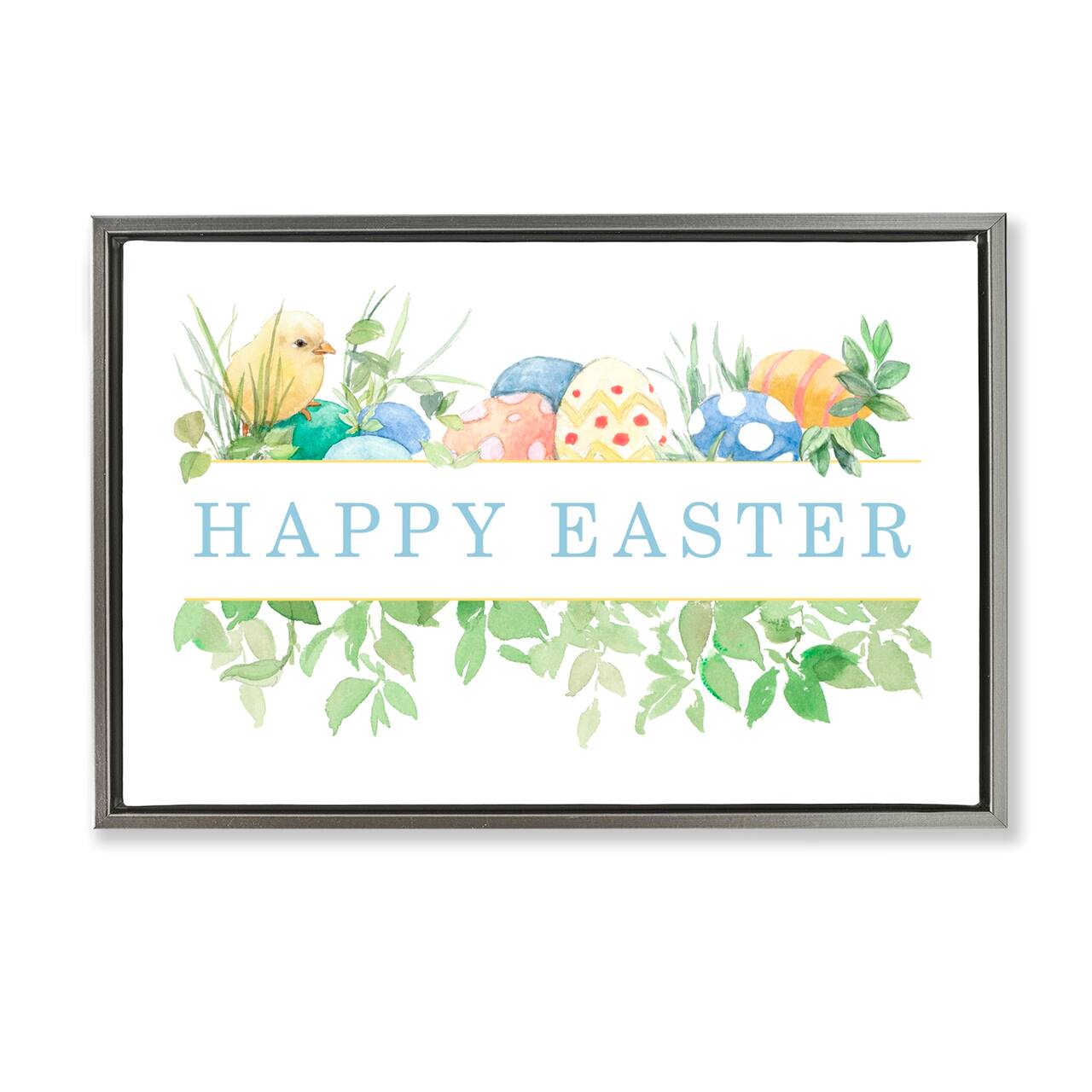 Stupell Industries Floral Happy Easter Floater Framed Art